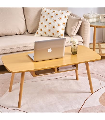 Amazon.co.jp: VECELO ローテーブル 収納付き 幅120x奥行き50x高さ42CM